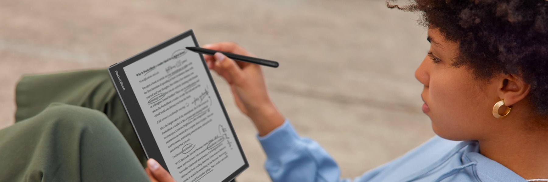 Riconoscimento del testo in PocketBook InkPad Eo: conversione degli appunti scritti a mano in testo con l'OCR