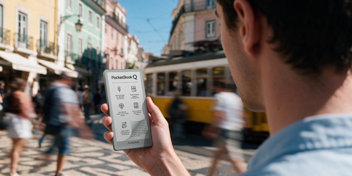Der E-Reader „PocketBook Q“ im Handyformat auf der IFA 2026: Komfort immer griffbereit für Digital Detox, Lesen und Hörgenuss