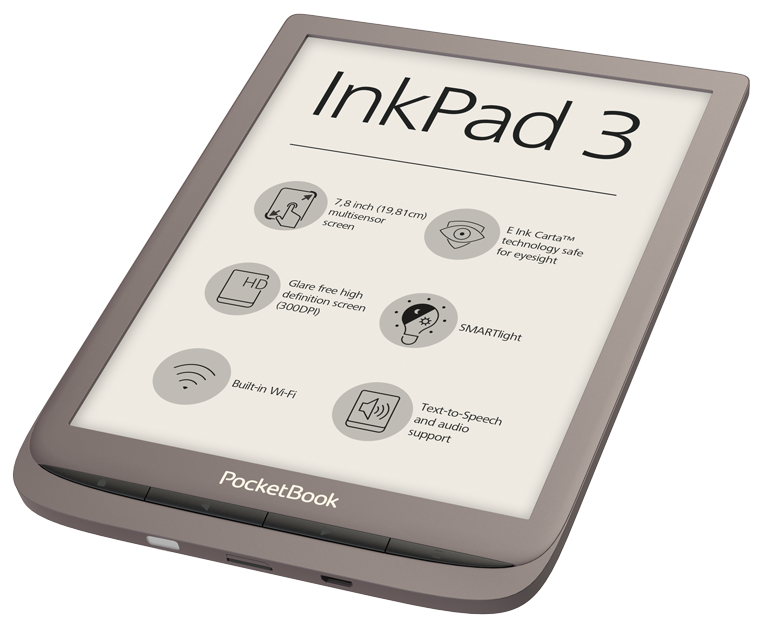 Wollfilz anthrazit/braun Stilbag e-Reader Hülle Finn für Pocketbook InkPad 3 Schutzhülle Made in Germany 