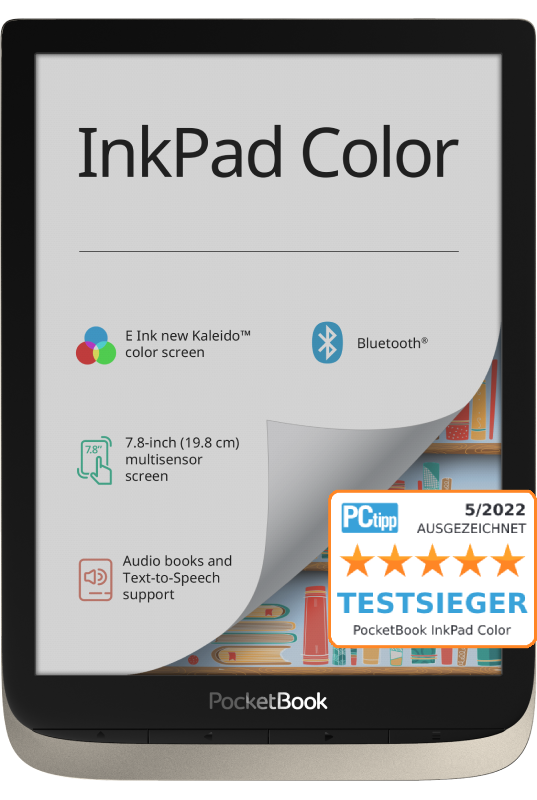 All the colors of books on a 7.8-inch screen 